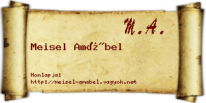 Meisel Amábel névjegykártya